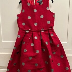 Lands' End Scarlet Dress with Metallic Dots